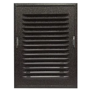 KRATKA WENTYLACYJNA METALOWA Z RAMKĄ MONTAŻOWĄ KOLOR CIEMNY GRAFIT 140x210 MM