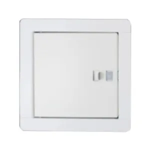 DRZWICZKI WYCZYSTKOWE METALOWE Z PODWÓJNYM DNEM KOLOR BIAŁY 140x140 MM