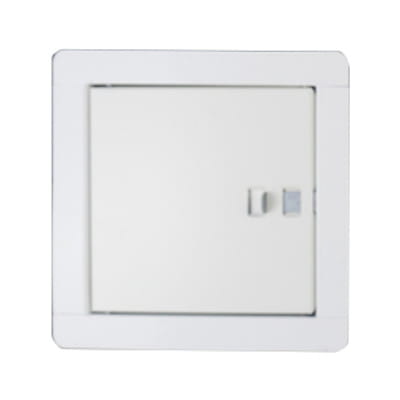 DRZWICZKI WYCZYSTKOWE METALOWE Z PODWÓJNYM DNEM KOLOR BIAŁY 140x140 MM