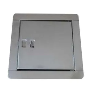 DRZWICZKI WYCZYSTKOWE METALOWE Z PODWÓJNYM DNEM NIERDZEWNE 140x140 MM