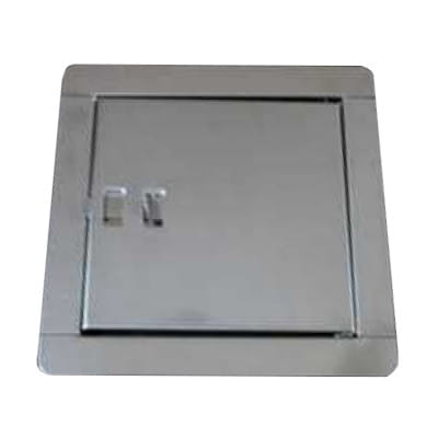 DRZWICZKI WYCZYSTKOWE METALOWE Z PODWÓJNYM DNEM NIERDZEWNE 140x140 MM