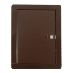 DRZWICZKI WYCZYSTKOWE METALOWE Z PODWÓJNYM DNEM KOLOR BRĄZOWY 140x210 MM