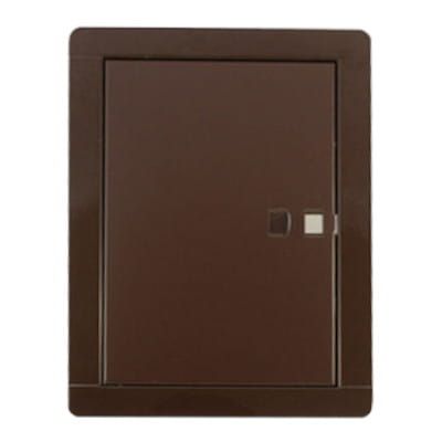 DRZWICZKI WYCZYSTKOWE METALOWE Z PODWÓJNYM DNEM KOLOR BRĄZOWY 140x210 MM