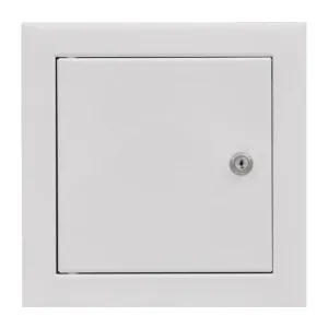 DRZWICZKI REWIZYJNE METALOWE BIAŁE NA ZAMEK 100x100 MM