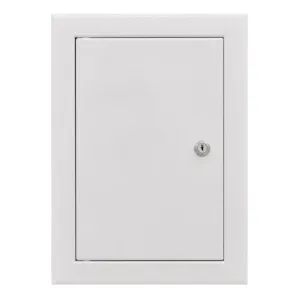DRZWICZKI REWIZYJNE METALOWE BIAŁE NA ZAMEK 100x150 MM