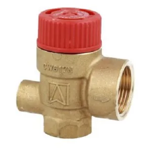 AFRISO MS ZAWÓR BEZPIECZEŃSTWA C.O 3 BAR DN15 GW/GW 1/2" X 3/4" Z WYJŚCIEM GW 1/4" NA MANOMETR 42 503