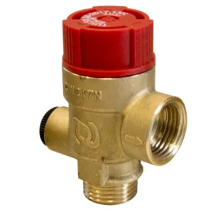 AFRISO MS ZAWÓR BEZPIECZEŃSTWA C.O 3 BAR DN15 GZ/GW 1/2" X 1/2" Z WYJŚCIEM GW 1/4" NA MANOMETR 42 513