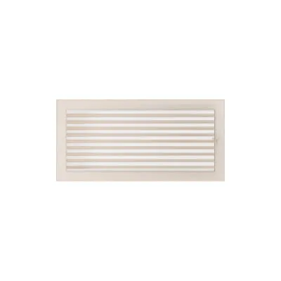KRATKI KRATKA KOMINKOWA PROSTOKĄTNA KREMOWA Z ŻALUZJĄ 220X450 MM