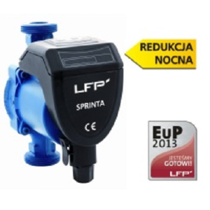 LESZNO LFP POMPA OBIEGOWA SPRINTA 25-80 ELEKTRONIK C.O. (przyłącz DN25 / podnoszenie 8m / rozstaw 180mm) 