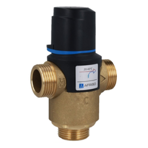 AFRISO ATM 881 TERMOSTATYCZNY ZAWÓR MIESZAJĄCY (mieszanie boczne, DN25 G11/4"; 20 C- 43 C; Kvs = 4,2) 12 881 10