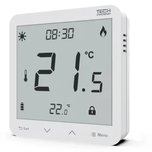 TECH REGULATOR POKOJOWY DWUSTANOWY BATERYJNY T-3.2 BEZPRZEWODOWY BIAŁY