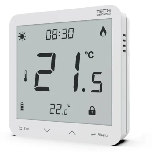 TECH REGULATOR POKOJOWY DWUSTANOWY BATERYJNY ST-299 V3 PRZEWODOWY BIAŁY