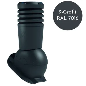 KRONO-PLAST KOMINEK WENTYLACYJNY ECOLINE PREMIUM DO BLACHODACHÓWKI O PROFILU A ECO KBA 1-9 FI 125 GRAFITOWY RAL 7016
