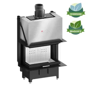 HITZE TRÓJSTRONNY, POWIETRZNY WKŁAD KOMINKOWY TRINITY 80x35x53.G (MODEL C) Z GILOTYNĄ 12 kW