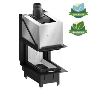 HITZE TRÓJSTRONNY, POWIETRZNY WKŁAD KOMINKOWY TRINITY 54x80x53.G (MODEL U) Z GILOTYNĄ 12 kW