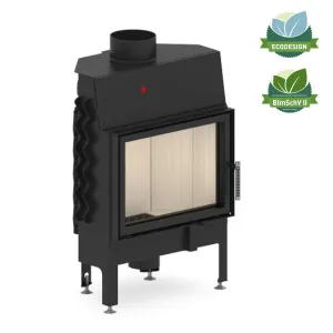 HITZE POWIETRZNY WKŁAD KOMINKOWY ALBERO AL9S.H-D - STANDARDOWY POZIOMY Z SZYBĄ DECOR 9 KW