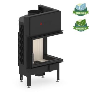 HITZE POWIETRZNY WKŁAD KOMINKOWY ALBERO AL11R.H-D - PRAWY POZIOMY Z SZYBĄ DECOR ŁĄCZONĄ 11 KW