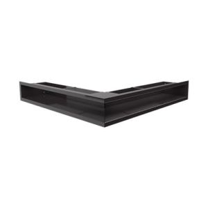 KRATKI KRATKA KOMINKOWA LUFT NAROŻNA CZARNA 560X560X90 MM