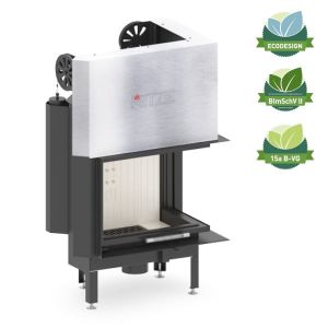 HITZE POWIETRZNY WKŁAD KOMINKOWY ALBERO AL11RG.H-D - PRAWY GILOTYNA Z SZYBĄ DECOR ŁĄCZONĄ 11 KW