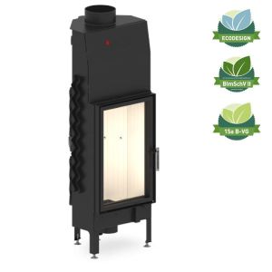 HITZE POWIETRZNY WKŁAD KOMINKOWY ALBERO AL14S.V-D - STANDARD PIONOWY Z SZYBĄ DECOR 14 KW