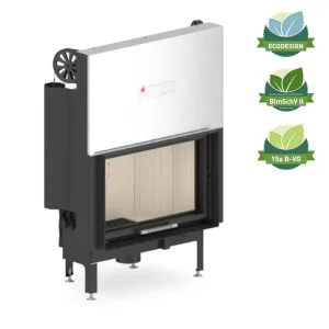 HITZE POWIETRZNY WKŁAD KOMINKOWY ALBERO AL14G.H-DI - GILOTYNA POZIOMY Z SZYBĄ DECOR ORAZ SZYBĄ WEWNĘTRZNĄ 14 KW