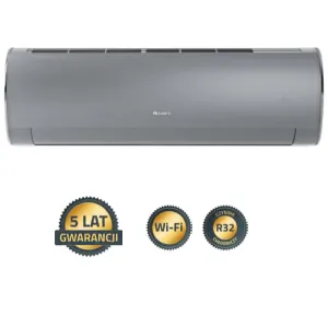 GREE FAIRY SILVER (R32) KLIMATYZATOR ŚCIENNY 3,5 KW GWH12ACC-K6DNA1F -  KOMPLET