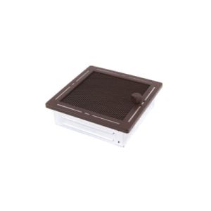 KRATKA KOMINKOWA TREND Z ŻALUZJĄ BRĄZ BROKATOWY 16x16CM 