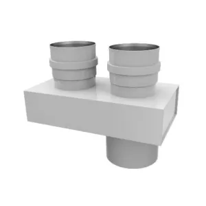 TERMET KOLEKTOR PODŁĄCZENIOWY ROZDZIELCZY Z ⌀60/100 MM NA 2X ⌀80 MM T 9000 04 02 46