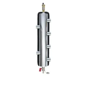 AFRISO SPRZĘGŁO HYDRAULICZNE OCIEPLONE BLH850 Z ROZDZIELACZEM (1 obieg kotłowy; 2 obiegi C.O lub odwrotnie; 6x GW G1", 2x GW G1/2", odpowietrznik auto; zawór spust.) 90 850 10