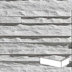 STEGU KAMIEŃ DEKORACYJNY PŁYTKA  KĄTOWA PALERMO 1 WHITE  55x14,2CM  OPK. 1,13MB