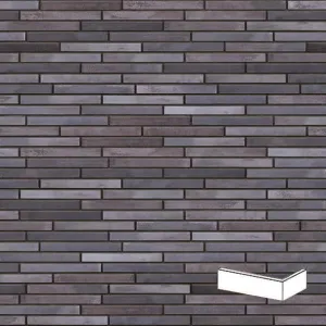 KING KLINKER PŁYTKA KĄTOWA OBSIDIAN SHADOW LF18 KING SIZE 115/240x52x14 MM