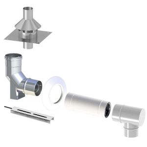 TERMET PAKIET DO SZACHTU KOMINOWEGO Ø 60/100 MM - Ø 80 MM  T 9000 04 05 05