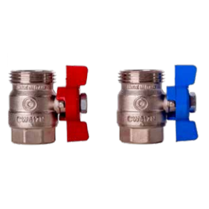 STRAWA KOMPLET DWÓCH ZAWORÓW KULOWYCH GW 3/4" X GZ 1" DO ROZDZIELACZY 26-006700