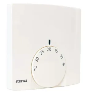 STRAWA PRZEWODOWY TERMOSTAT POKOJOWY NATYNKOWY PŁASKI 230 V 55-005140