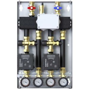 ZESTAW HYDRAULICZNY DEFRO DCM 20 2-OBIEGI (2 GR. Z ZAWOREM TERMOSTATYCZNYM), POMPY ECOFLOW ENERGY PLUS 4/6 DCM-ECF-05