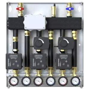 ZESTAW HYDRAULICZNY DEFRO DCM 20 3-OBIEGI (1 GR. BEZPOŚREDNIA, 2 GR. Z ZAWOREM MIESZAJĄCYM I SIŁOWNIKIEM), POMPY ECOFLOW ENERGY PLUS 4/6 DCM-ECF-07