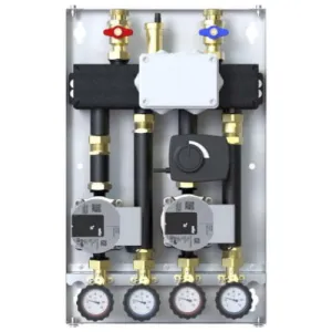 ZESTAW HYDRAULICZNY DEFRO DCM 20 2-OBIEGI (1 GR. BEZPOŚREDNIA, 1 GR. Z ZAWOREM MIESZAJĄCYM I SIŁOWNIKIEM), POMPY WILO PARA 15/6 DCM-WP-01