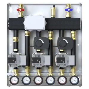 ZESTAW HYDRAULICZNY DEFRO DCM 20 3-OBIEGI (1 GR. BEZPOŚREDNIA, 2 GR. Z ZAWOREM MIESZAJĄCYM I SIŁOWNIKIEM), POMPY WILO PARA 15/6 DCM-WP-07