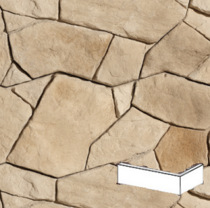 STEGU KAMIEŃ DEKORACYJNY PŁYTKA  KĄTOWA NANGA BEIGE  40x11 ; 22x27/16CM OPK. 0,76MB