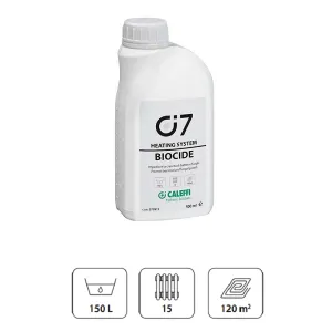 CALEFFI C7 BIOCIDE DO INSTALACJI C.O. 500ML (150 litrów wody instalacyjnej, około 15 grzejników lub 120m2 podłogówki) 570913 