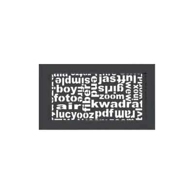 KRATKI KRATKA KOMINKOWA ABC GRAFITOWA 170X300 MM