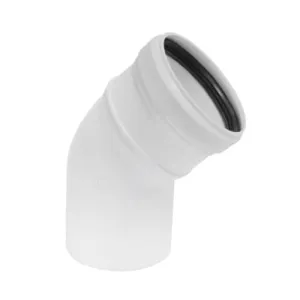 DEFRO SMART KOLANO PP BIAŁE 45° Ø 80 MM DFSMSKKPP4580