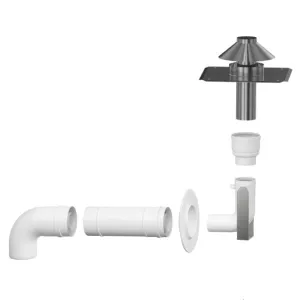 DEFRO SMART PAKIET PIONOWY "W SZACHT" Z KOLANEM Ø 60/100-60 MM DFSMPAKSK6010060