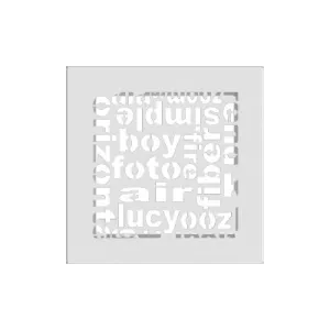 KRATKI KRATKA KOMINKOWA ABC BIAŁA 170X170 MM