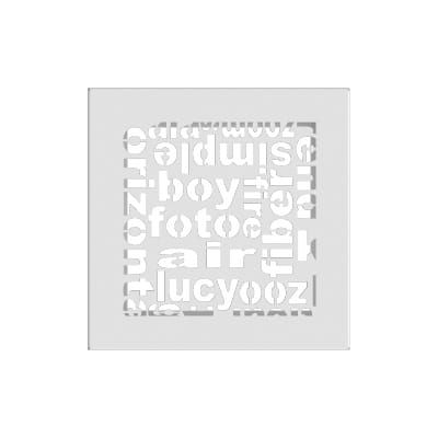 KRATKI KRATKA KOMINKOWA ABC BIAŁA 170X170 MM