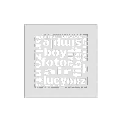 KRATKI KRATKA KOMINKOWA ABC BIAŁA 170X170 MM