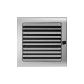 KRATKI KRATKA KOMINKOWA PROSTOKĄTNA NIKLOWANA Z ŻALUZJĄ 220X220 MM