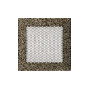 KRATKI KRATKA KOMINKOWA PROSTOKĄTNA CZARNO-ZŁOTA 170X170 MM