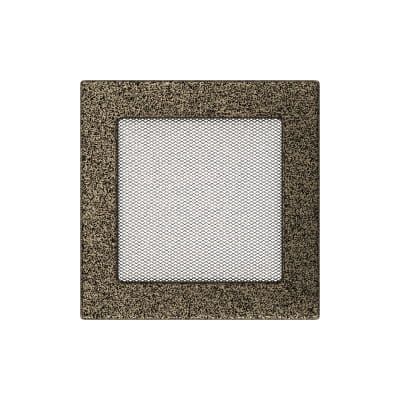 KRATKI KRATKA KOMINKOWA PROSTOKĄTNA CZARNO-ZŁOTA 170X170 MM