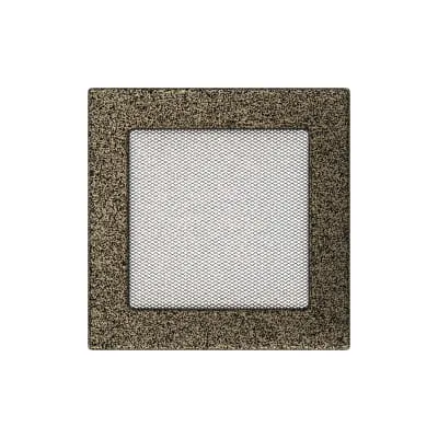 KRATKI KRATKA KOMINKOWA PROSTOKĄTNA CZARNO-ZŁOTA 170X170 MM